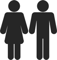 Generic male and female icon