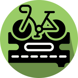 Cycling map icon