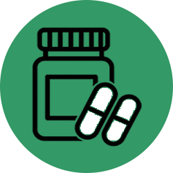 Illustration of a vitamin bottle