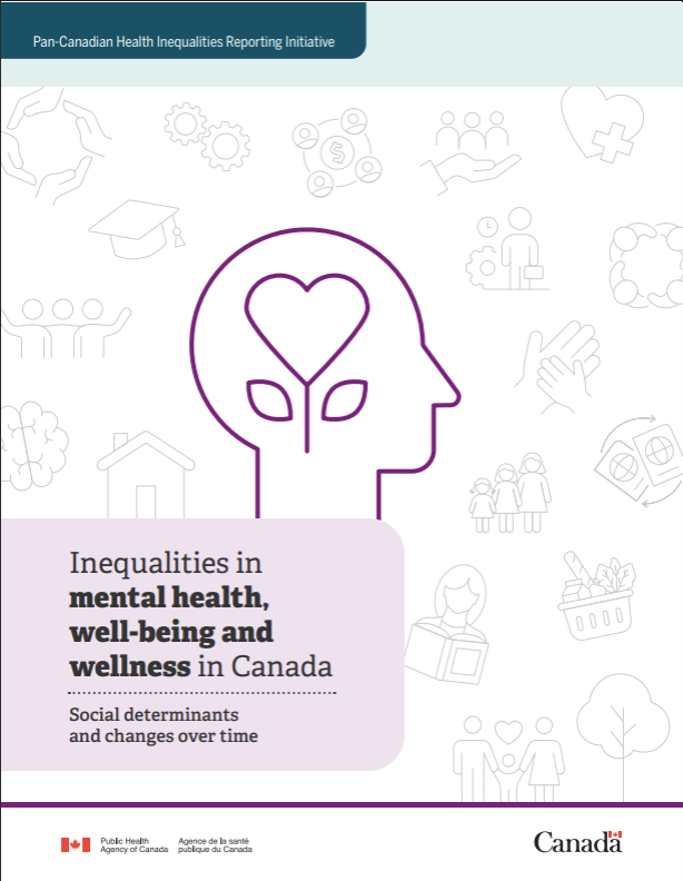 Cover of 'Inequalities in mental health, well-being and wellness in Canada' report